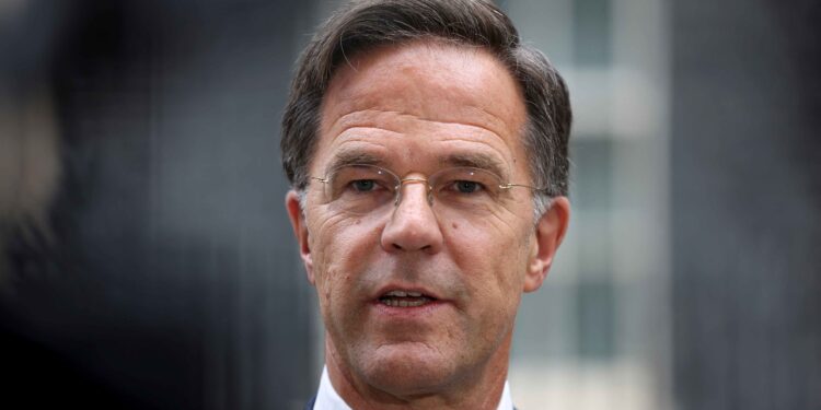 NATO will not be intimidated by Russia’s threats, Rutte says at Ukraine mission HQ