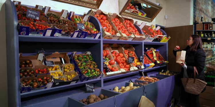 UK shop prices fall by the most since August 2021, survey shows