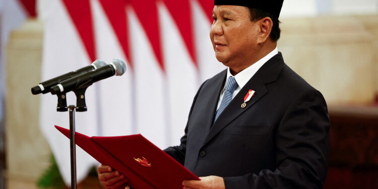Indonesia’s Prabowo swears in cabinet of over 100 ministers, deputies