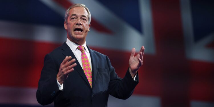 Woman who threw banana milkshake at UK’s Farage pleads guilty to assault