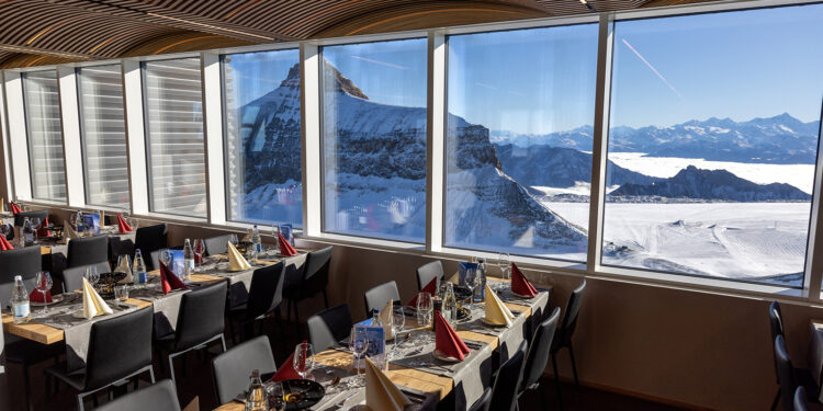 High-altitude Swiss mountaintop restaurant rebuilt after fire