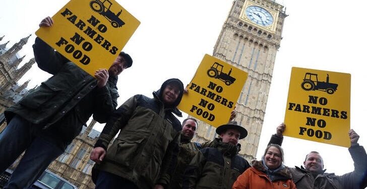 Thousands of British farmers protest against ‘tractor tax’ on inheritance