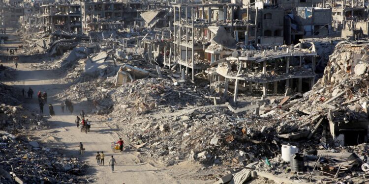 Gazans begin searching for people under rubble on day two of ceasefire