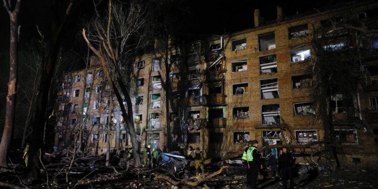Drone, missile attack on Kyiv injures 21, officials say