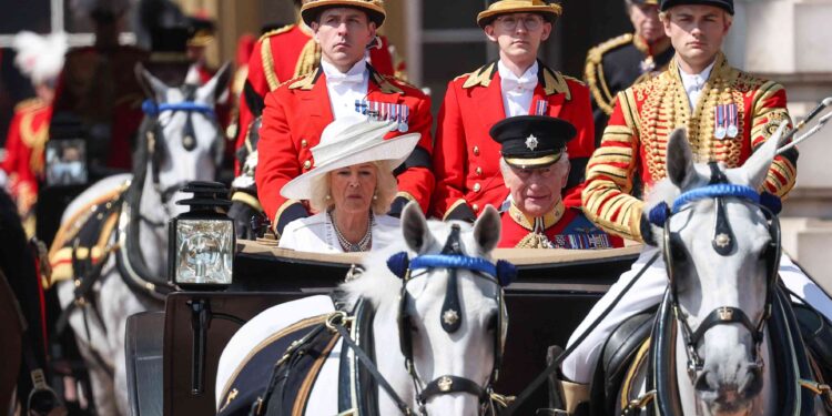 King Charles honours air crash victims at military parade