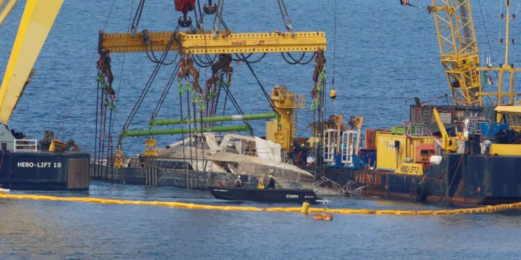 Tech tycoon Lynch’s superyacht Bayesian lifted from water off Sicily coast