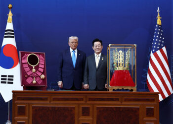 South Korea awards Trump its highest medal, gifts him a golden crown