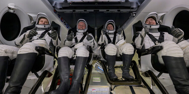 SpaceX capsule with four astronauts, one ailing, splashes down safely off California