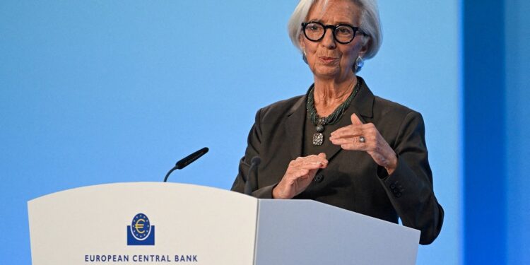 Euro zone inflation to stabilise at ECB target, Lagarde says