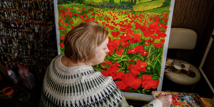 Olympics ‘look surreal’ from Ukraine, artist behind war dead helmet says