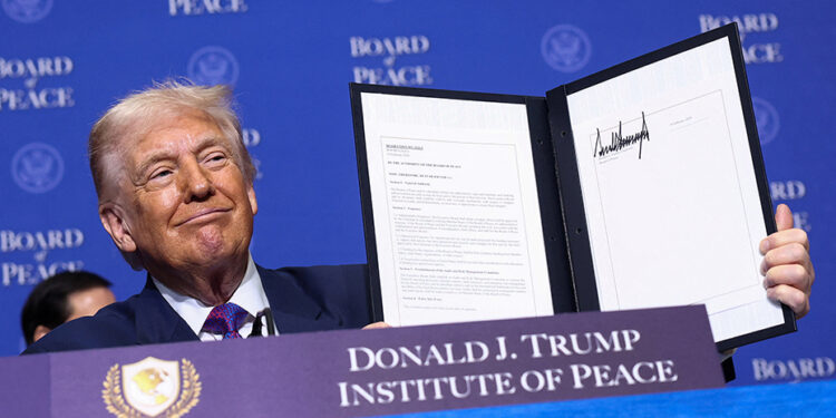 At Board of Peace debut, Trump announces global commitments for Gaza reconstruction