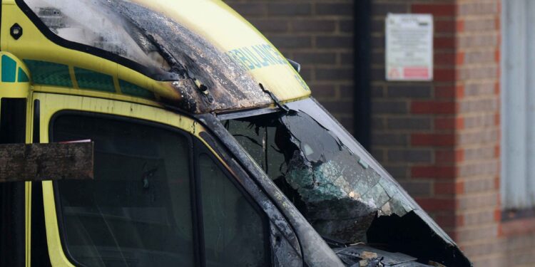 London Jewish community ambulances set ablaze in antisemitic attack, PM says