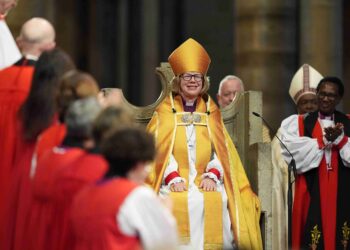 ‘Here I am’: Mullally enthroned as first female Archbishop of Canterbury