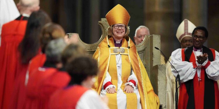 ‘Here I am’: Mullally enthroned as first female Archbishop of Canterbury