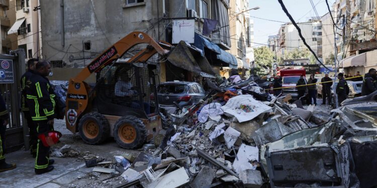 Israel pounds Beirut suburbs after Hezbollah fires volley of rockets