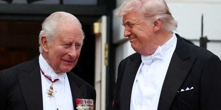 As Trump greets Charles, the White House calls them ‘TWO KINGS’
