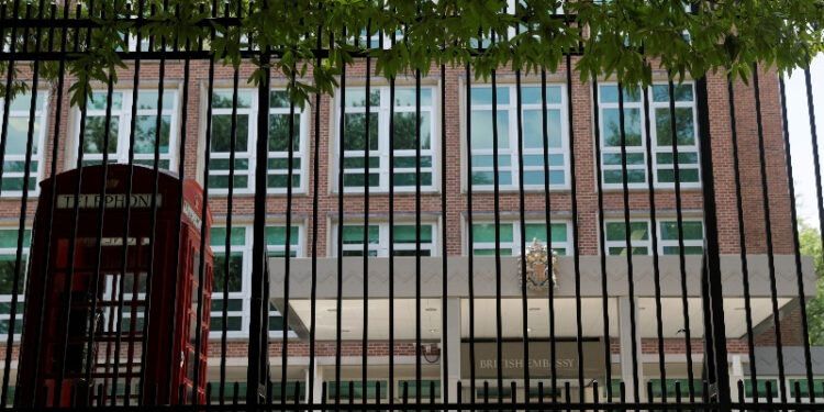British deputy ambassador in Washington has left post, UK foreign office says