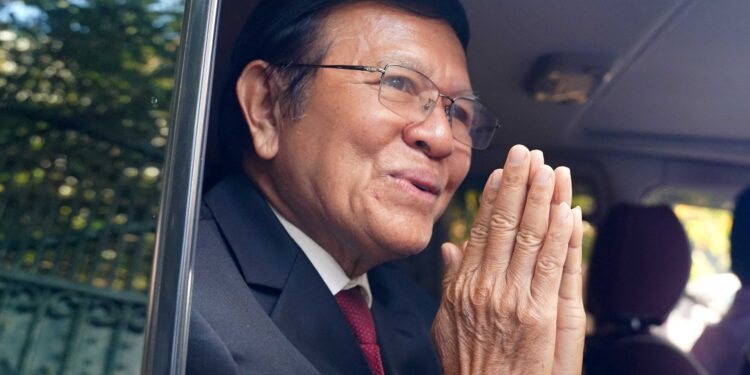 Cambodian king pardons former opposition leader
