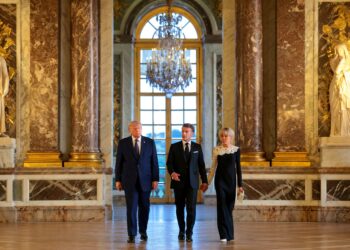 France’s Macron hosts Trump at Versailles Palace