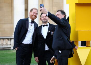 Prince Harry makes first public appearances ‘back on British soil’