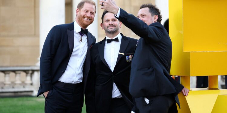 Prince Harry makes first public appearances ‘back on British soil’