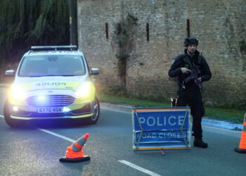 UK police arrest 5 by air base under terrorism act