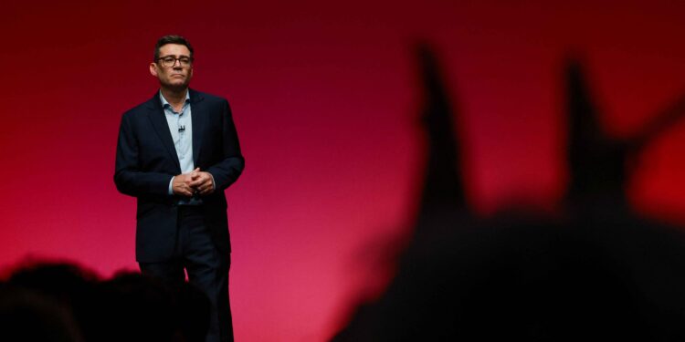 Emotional Burnham sets out long-term vision to tackle UK’s woes