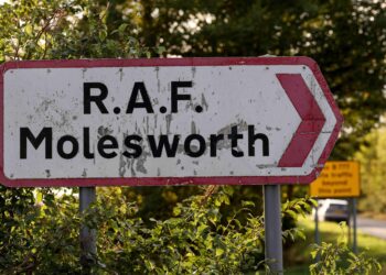 Two men arrested after breaking into UK airbase used by US, counter-terrorism police say