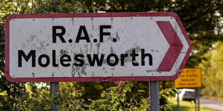 Two men arrested after breaking into UK airbase used by US, counter-terrorism police say