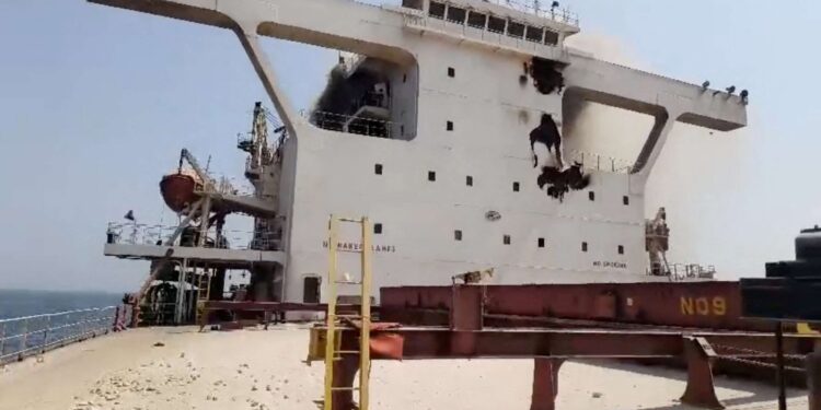 Two ships sink near Hormuz after being hit by projectiles amid surge in attacks